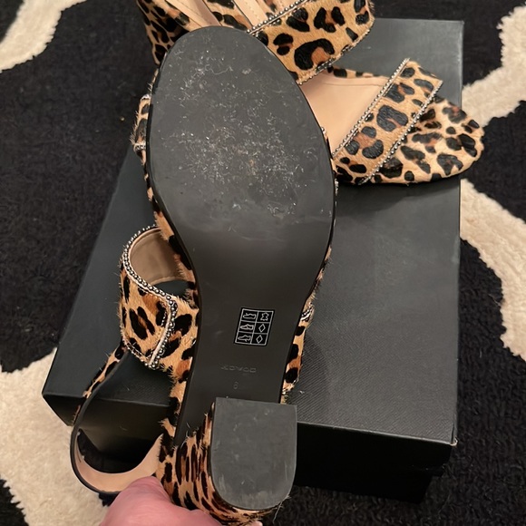 Coach Rylie Beaded Haircalf leopard Sandals❤️❤️ only wore once - Picture 2 of 3